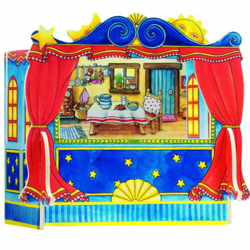 teatro para marionetas de dedo