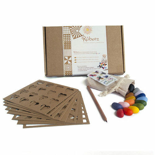 16 colores + 8 plantillas en caja Rubeez|Crayon Rocks 16 colores + 8 plantillas en caja Rubeez