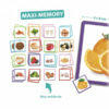 Material educativo MAXI-MEMORY ALIMENTOS SANOS | Akros MAXI-MEMORY ALIMENTOS SANOS