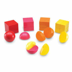 Magnetic 3-D Rainbow Fraction® Shapes Learning Resources