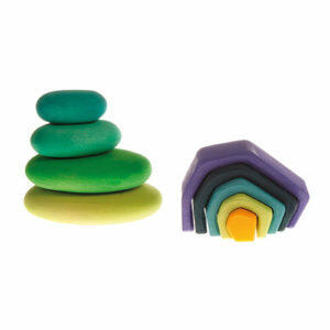 juego grimms Piedras de Musgo Apilables 4 piezas