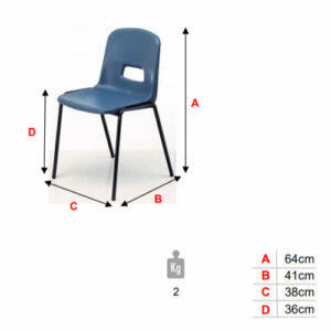 Silla escolar apilable