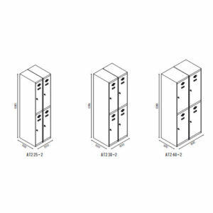 Taquilla escolar modulos de 2 puertas