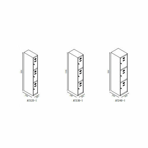 Taquillas escolares de 3 puertas