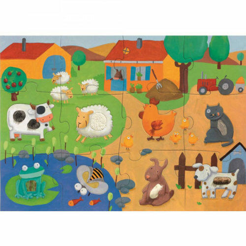 Puzzle Gigante Tactilofarm granjaPuzzle Gigante Tactilofarm granja Djeco