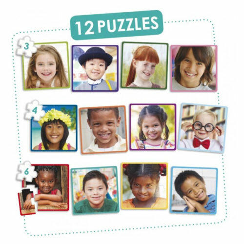 puzzle caras de niños