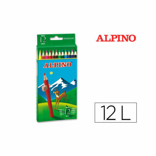 Lapices de colores alpino 654 c/ de 12 colores largos