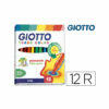 Rotulador giotto turbo color caja de 12 colores lavables con punta bloqueada