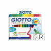 Rotulador giotto turbo-maxi caja de 12 colores lavables con punta bloqueada