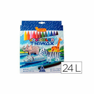 Lapices cera jovicolor triangular triwax 24 colores.