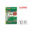 Rotulador alpino double double punta gruesa y punta fina caja de 10 colores