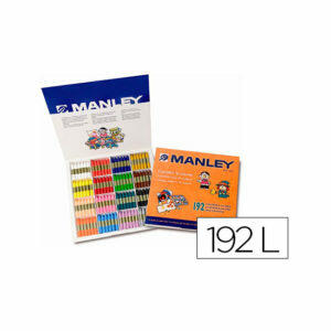 Lapices cera manley caja de 192 unidades 16 colores surtidos