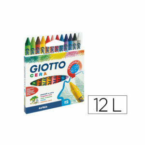 Lapices cera giotto caja de 12 colores