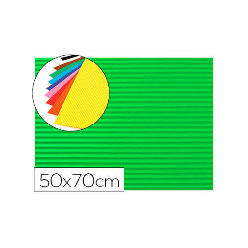 Goma eva ondulada liderpapel 50x70cm 2,2mm de espesor verde Paquete de 10 hojas Liderpapel