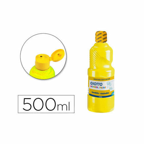 Tempera liquida giotto escolar lavable 500 ml.