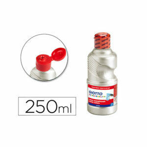 Tempera liquida giotto escolar 250 ml metalizada plata