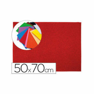 Goma eva liderpapel 50x70cm 60g/m2 espesor 2mm textura toalla rojo Paquete de 10 hojas Liderpapel