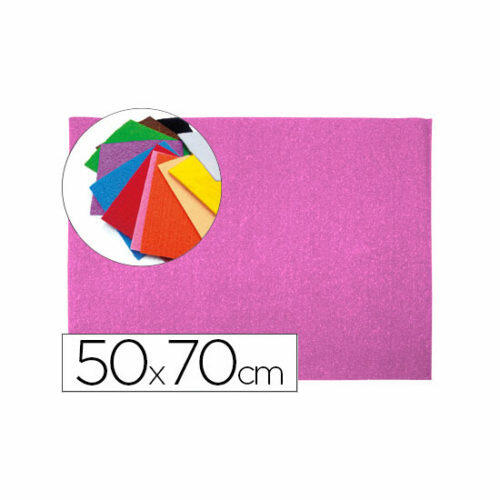 Goma eva liderpapel 50x70cm 60g/m2 espesor 2mm textura toalla rosa Paquete de 10 hojas Liderpapel