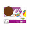 Goma eva liderpapel din a4 60g/m2 espesor 1,5mm marron paquete de 10 hojas Liderpapel