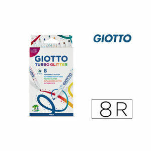 Rotulador giotto turbo glitter purpurina caja de 8 unidades