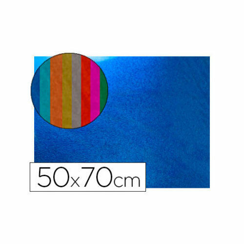 Goma eva liderpapel 50x70 cm espesor 2 mm metalizada azul Paquete de 10 hojas Liderpapel