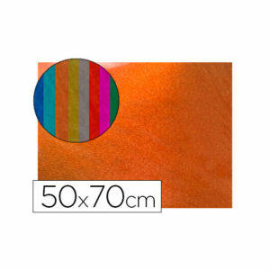 Goma eva liderpapel 50x70 cm espesor 2 mm metalizada naranja Paquete de 10 hojas Liderpapel