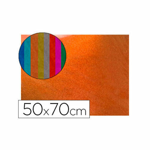 Goma eva liderpapel 50x70 cm espesor 2 mm metalizada naranja Paquete de 10 hojas Liderpapel