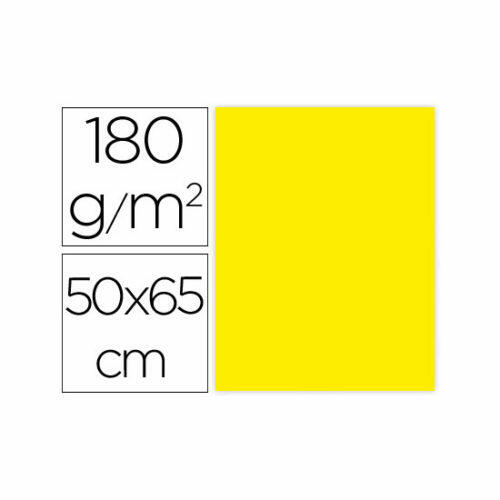 Cartulina liderpapel 50x65 cm 180g/m2 amarillo limon paquete de 25 Liderpapel