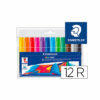 Rotulador Staedtler color Jumbo trazo 3 mm -estuche de 12 colores surtidos