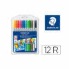 Rotulador Staedtler Noris club doble punta caja de 12 colores surtidos