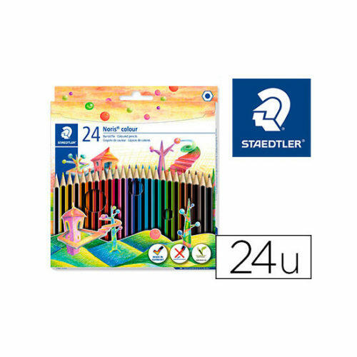 Lapices de colores Staedtler Wopex ecologico 24 colores en caja de carton