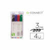 Rotulador q-connect pizarra blanca 4 colores surtidos punta redonda 3.0 mm.