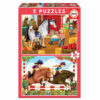 Puzzles Cuidando caballos 2x48