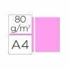 Papel Color Liderpapel A4 80G/M2 Rosa - Paquete de 100