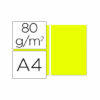 Papel Color Liderpapel A4 80G/M2 Limon - Paquete de 100