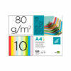 Papel Color Liderpapel A4 80G/M2 10 Colores Surtidos - Paquete de 100