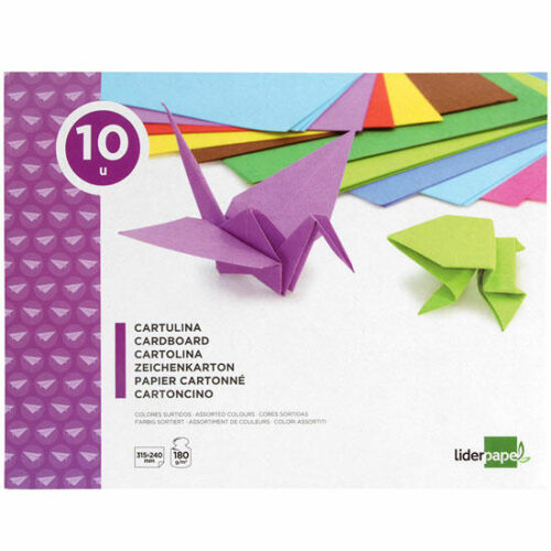 BLOC TRABAJOS MANUALES LIDERPAPEL CARTULINA A3 10 HOJAS COLORES SURTIDOS