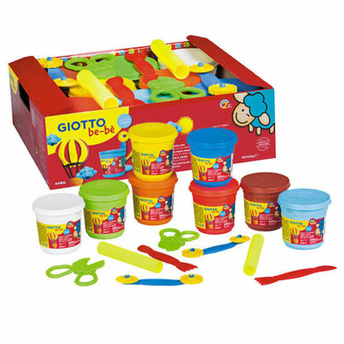 Giotto Be-Bè Súper Pasta Para Jugar 220 G . Schoolpack 8 Uds.+Acces.