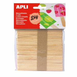 Palos de Polo de Madera Natural - 50 uds Apli