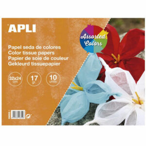 Papel de Seda Colores Surtidos - 10 Hojas Apli