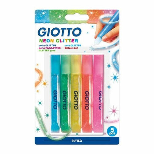 Pack 5 Rotuladores Purpurina Neon Glitter