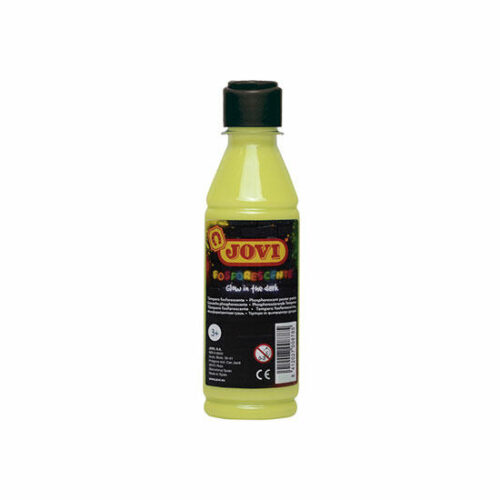 Tempera Líquida Fosforescente Amarillo Botella 250 ml.