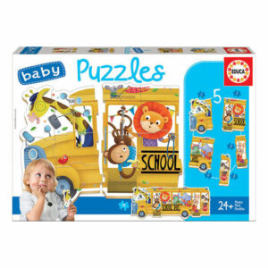 Puzzles progresivos animals y bus school