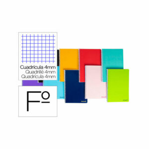 Cuaderno Espiral Liderpapel Folio Smart Tapa Blanda 80H 60gr Cuadro 4 mm Con Margen Colores Surtidos