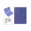 Carpeta Liderpapel Gomas Folio Sencilla Carton Pintado Azul