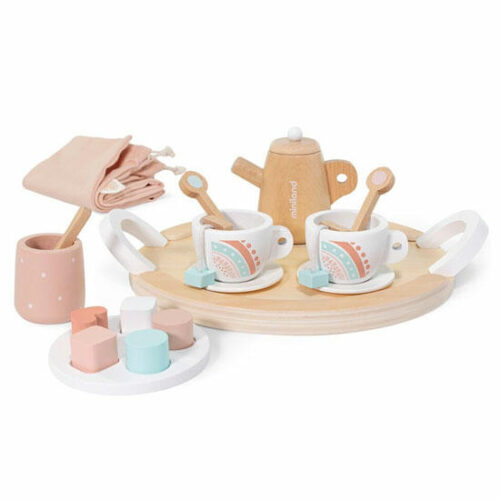 Set Té madera muñecos